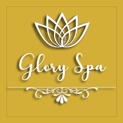 glory massage center Faisalabad logo with a beautiful background
